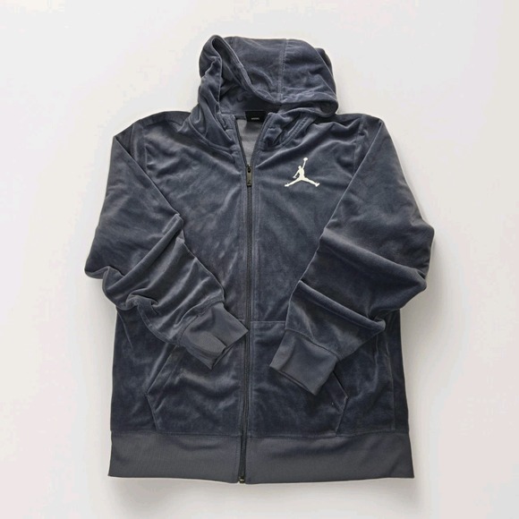 Nike Other - Jordan Nike Velour‎ Hoodie Navy Blue Youth Girls XL
